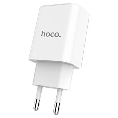 Сетевое зарядное устройство HOCO C62A Victoria 2xUSB, 2.1A, 10W, белый
