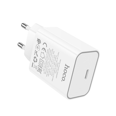 Сетевое зарядное устройство HOCO C143A Benefit 1xUSB-C, 20W, белый