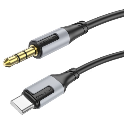 Аудиокабель BOROFONE BL19 Creator AUX Jack 3,5 (m) - Type-C (m), 1 м, черный