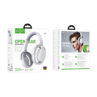 Беспроводные наушники накладные HOCO W67 Rhyme, Bluetooth, серый
