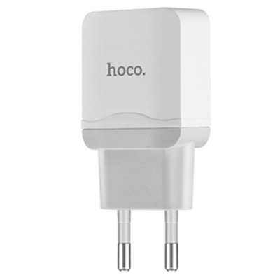 Сетевое зарядное устройство HOCO C22A Little 1xUSB с Кабелем USB - Lightning, 2.4A, 10.8W, белый