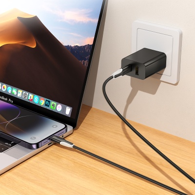 Кабель USB-C BOROFONE BX119 New Type-C - Lightning, 27W, 1 м, черный