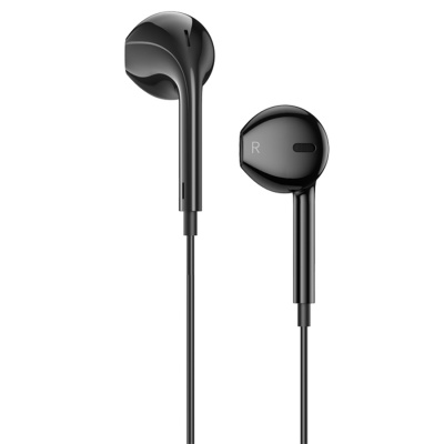 Проводные наушники BOROFONE BM85 Native, Lightning, 1.2 м, черный