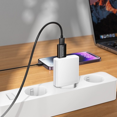 Переходник/Адаптер BOROFONE BV26B USB3.0 (m) - Type-C (f), черный