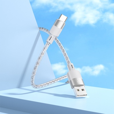 Кабель USB HOCO X99 Crystal junction USB - Type-C, 3A, 1 м, серый