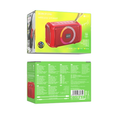 Портативная колонка BOROFONE BR17 Cool, Bluetooth 5.1, красный
