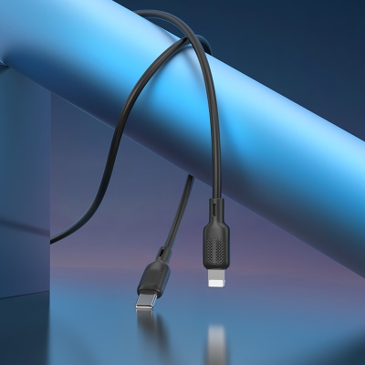 Кабель USB-C BOROFONE BX113 Lenny Type-C - Lightning, 27W, 3 м, черный