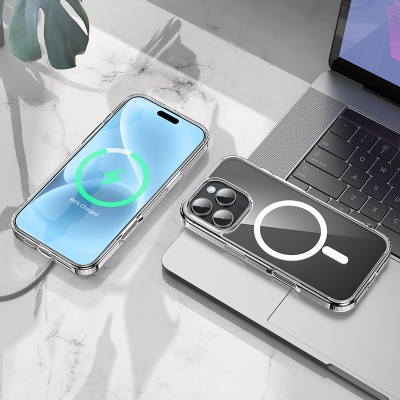 Чехол HOCO TPU Magnetic series для iPhone 16 Pro (6.3"), прозрачный