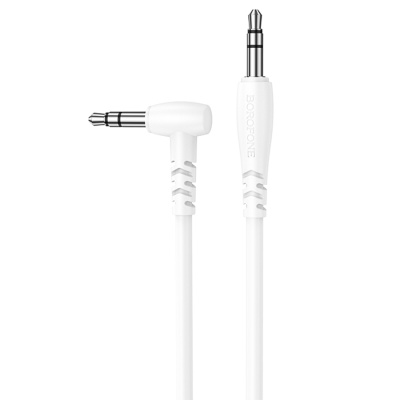 Аудиокабель BOROFONE BL10 AUX Jack 3,5 (m) - Jack 3,5 (m), 1 м, белый