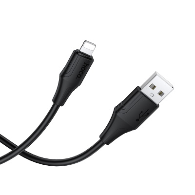 Кабель USB HOCO X124 Bien USB - Lightning, 2.4А, 1 м, черный