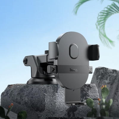 Автомобильный держатель HOCO H19 Mighty, зажимной, на приборную панель, черный