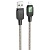 Кабель USB HOCO U124 Stone silicone USB - Lightning, 2.4А, 1.2 м, черный
