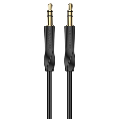 Аудиокабель BOROFONE BL16 AUX Jack 3,5 (m) - Jack 3,5 (m), 1 м, черный