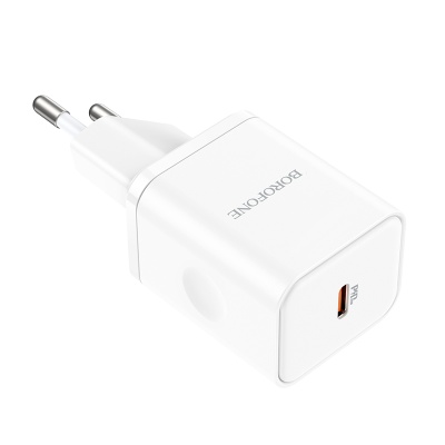 Сетевое зарядное устройство BOROFONE BN6 Field 1xUSB-C, 20W, белый