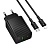 Сетевое зарядное устройство BOROFONE BAS76A Source 1xUSB + 1xUSB-C с Кабелем Type-C - Lightning, 3A, 30W, черный