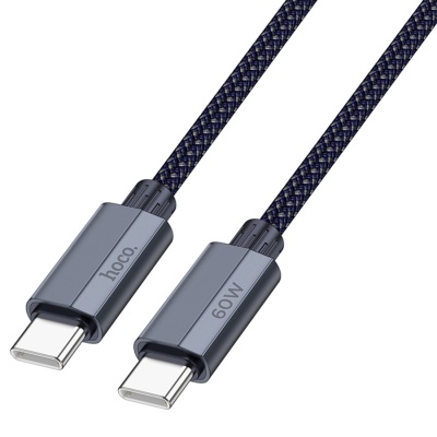 Кабель USB-C HOCO U134 Primero Type-C - Type-C, 3A, 60W, 1.2 м, темно-синий