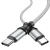 Кабель USB-C HOCO X50 Exquisito Type-C - Type-C, 5A, 1 м, серый