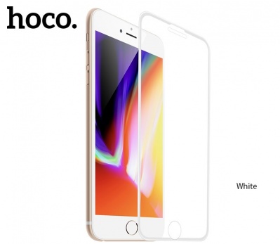 Защитное стекло HOCO A12 для iPhone 7+/8+, прозрачный+белая рамка