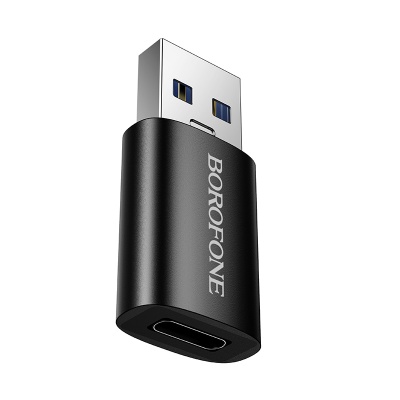 Переходник/Адаптер BOROFONE BV26B USB3.0 (m) - Type-C (f), черный
