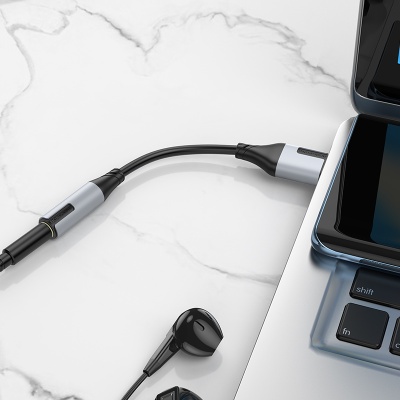 Переходник/Адаптер BOROFONE BV19 Creator Type-C (m) - Jack 3,5 (f), 15 см, черный