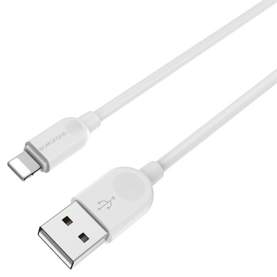 Кабель USB BOROFONE BX14 LinkJet USB - Lightning, 2.4А, 1 м, белый