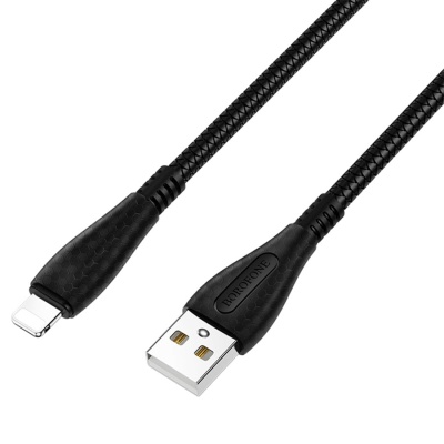 Кабель USB BOROFONE BX38 Cool USB - Lightning, 2.4А, 1 м, черный