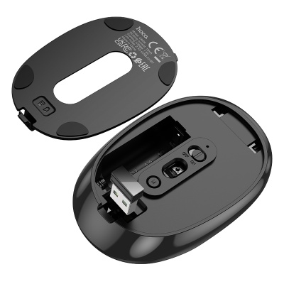 Мышь беспроводная HOCO GM34 Nuevo, Bluetooth, черный+серый металлик