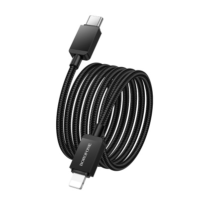 Кабель USB-C BOROFONE BX120 Placer Type-C - Lightning, 27W, 1 м, черный