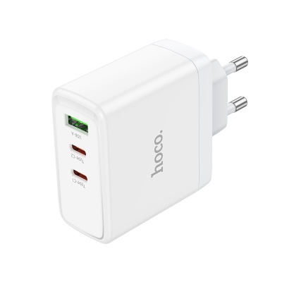 Сетевое зарядное устройство HOCO N30 Glory 1xUSB + 2xUSB-C, 65W, белый