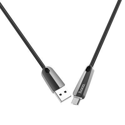 Кабель USB HOCO U35 Space shuttle USB - MicroUSB, 2.4А, 1.2 м, черный