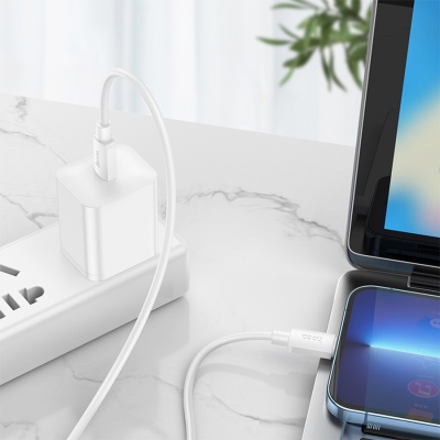 Кабель USB-C HOCO X96 Hyper Type-C - Lightning, 20W, 1 м, белый