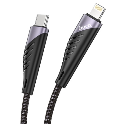 Кабель USB-C HOCO U95 Freeway Type-C - Lightning, 20W, 1.2 м, черный
