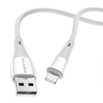 Кабель USB BOROFONE BX60 Superior USB - Lightning, 2.4А, 1 м, белый