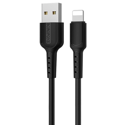 Кабель USB BOROFONE BX16 Easy USB - Lightning, 2А, 1 м, черный