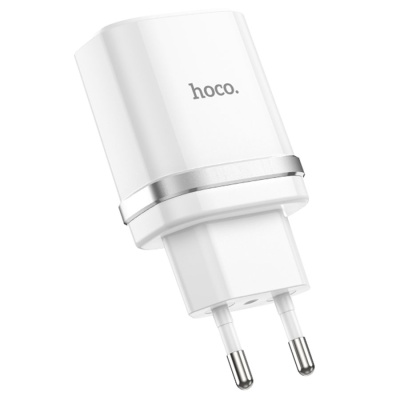 Сетевое зарядное устройство HOCO C12Q Smart 1xUSB, 3A, 18W, белый