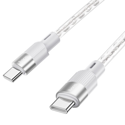 Кабель USB-C HOCO X99 Crystal junction Type-C - Type-C, 3A, 1 м, серый