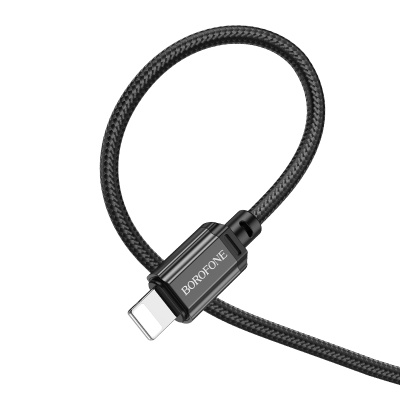 Кабель USB-C BOROFONE BX87 Sharp Type-C - Lightning, 20W, 2 м, черный