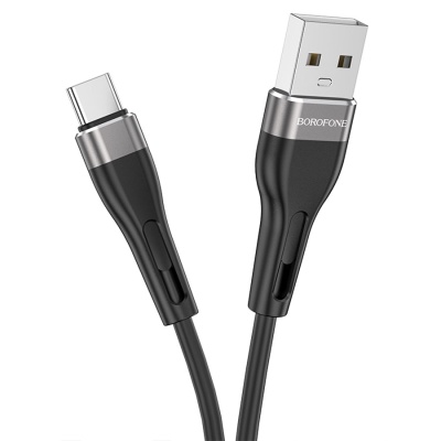 Кабель USB BOROFONE BX46 Rush USB - Type-C, 3A, 1 м, черный