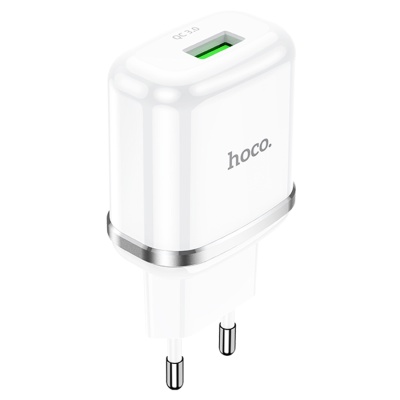 Сетевое зарядное устройство HOCO N3 Special 1xUSB, 3A, 18W, белый