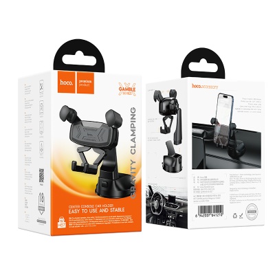 Автомобильный держатель HOCO H67 Gamble , зажимной, на приборную панель, черный