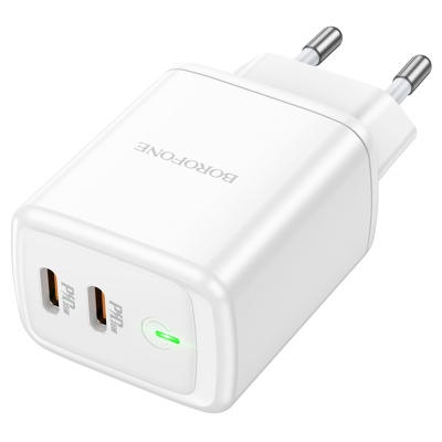 Сетевое зарядное устройство BOROFONE BN9 Reacher 2xUSB-C, 35W, белый