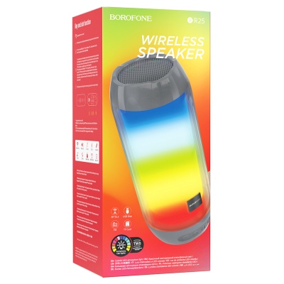 Портативная колонка BOROFONE BR25 Crazy sound, Bluetooth, серый
