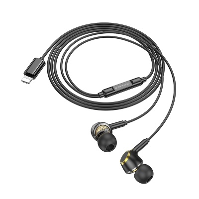 Проводные наушники BOROFONE BM90 Miller, Lightning, 1.2 м, черный