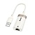 Переходник/Адаптер HOCO UA41 Crystal USB (m) - RJ45 (f), 15 см, белый