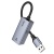 Переходник/Адаптер HOCO UA37 USB (m) - RJ45 (f), 12 см, серый металлик