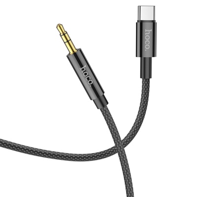 Аудиокабель HOCO UPA19 AUX Jack 3,5 (m) - Type-C (m), 1 м, черный