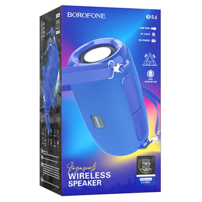 Портативная колонка BOROFONE BR4 Horizon, Bluetooth, синий