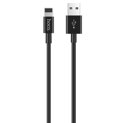 Кабель USB HOCO X23 Skilled USB - Lightning, 2.1А, 1 м, черный