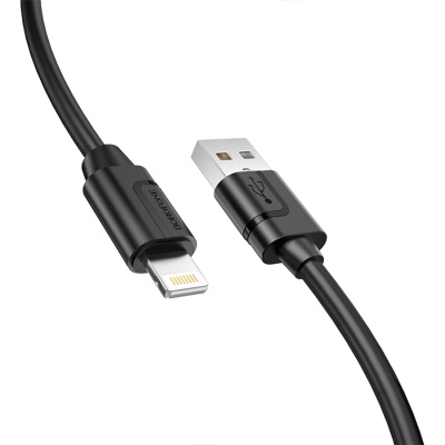 Кабель USB BOROFONE BX55 Harmony USB - Lightning, 2.4А, 1 м, черный