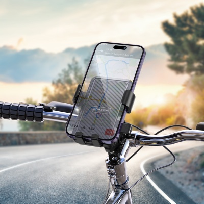 Держатель телефона для мотоцикла/велосипеда BOROFONE BH137 Knight, зажимной, на руль, черный